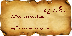 Ács Ernesztina névjegykártya